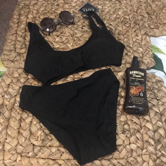Zaful Other - Simply Elegant Black Two Piece Swimsuit